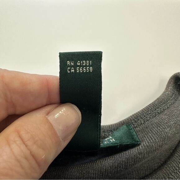 Lauren by Ralph Lauren Gray Long Sleeve Shirt - Size L/G - Picture 6 of 10